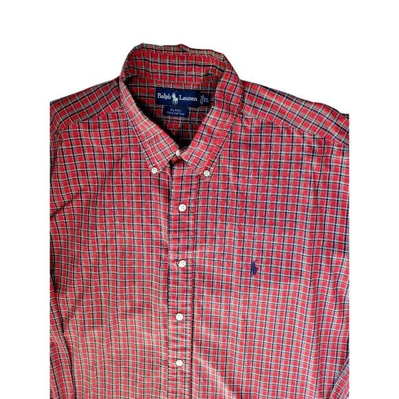 Ralph Lauren Blake Men's XL Red Blue Green Plaid Long Sleeve Button Down Shirt - Picture 1 of 9